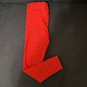 Boden 4-5 Years Polka Dot Red Leggings